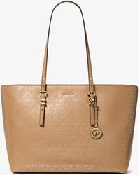 MICHAEL Michael Kors - Mkbolso Tote Quinn Grande Metalizado Con Logotipo - Lyst