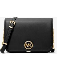Michael Kors - Mk Delancey Medium Leather Messenger Bag - Lyst
