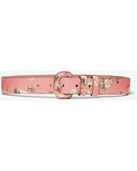 michael kors belt womens pink