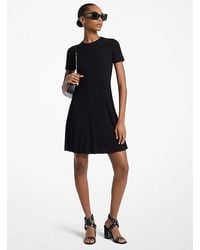 Michael Kors - Ribbed Knit Short-Sleeve Dress - Lyst