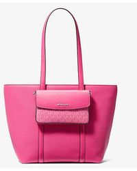 Michael Kors - Jet Set Large 2-In-1 Pebbled Leather Tote Bag - Lyst