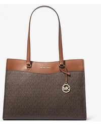 Michael Kors - Jet Set Large Signature Logo Tote Bag - Lyst