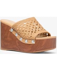 Michael Kors - Mk Mayes Woven Wedge Sandal - Lyst