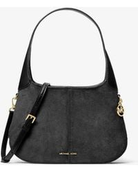 MICHAEL Michael Kors - Mk Alice Small Suede Shoulder Bag - Lyst