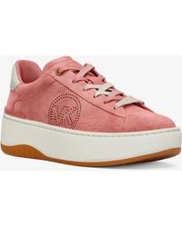 MICHAEL Michael Kors - Mk Dottie Suede Platform Trainers - Lyst