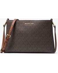 Michael Kors Outlet - Mk Borsa A Tracolla Trisha Media Con Logo - Lyst