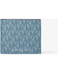 Michael Kors Outlet - Mk Cooper Logo Billfold Wallet With Coin Pouch - Lyst
