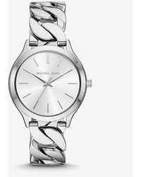 Michael Kors - Mk Slim Runway-Tone Curb-Link Watch - Lyst