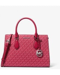 Michael Kors - Sheila Medium Signature Logo Satchel - Lyst