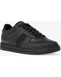 Michael Kors - Brady Signature Logo And Leather Sneaker - Lyst