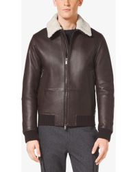 mk mens leather jacket