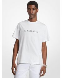 Michael Kors - Mk T-Shirt En Jersey De Coton Avec Logo En Relief - Lyst