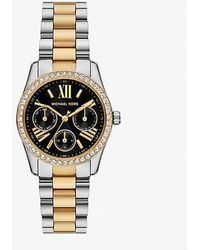 Michael Kors - Mk Mini Lexington Pavé Two-Tone Watch - Lyst