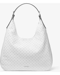 MICHAEL Michael Kors - Mk Nolita Large Studded Pebbled Leather Hobo Shoulder Bag - Lyst