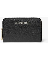 Michael Kors - Small Pebbled Leather Wallet - Lyst