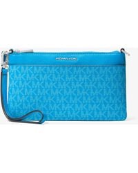 MICHAEL Michael Kors - Mk Jet Set Medium Signature Logo Convertible Wristlet - Lyst