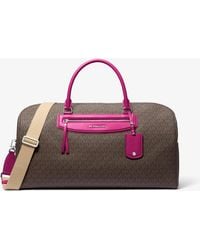Michael Kors - Mk Jet Set Travel Extra-Large Signature Logo Weekender Bag - Lyst