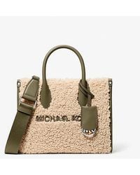 Michael Kors - Mirella Small Faux Shearling Crossbody Bag - Lyst