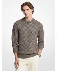 Michael Kors - Mk Crosshatch Cotton Blend Jumper - Lyst