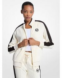 Michael Kors - Striped Velour Zip-Up Jacket - Lyst