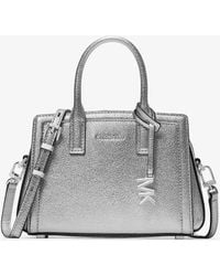 MICHAEL Michael Kors - Mkbandolera Laila Extrapequeña De Piel Metalizada - Lyst