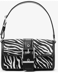 Michael Kors - Mk Colby Medium Zebra Print Calf Hair Shoulder Bag - Lyst
