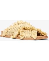 Michael Kors - Mk Peyton Fringe Crocheted Sandal - Lyst