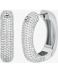 Michael Kors - Pavé Square Hoop Earrings - Lyst