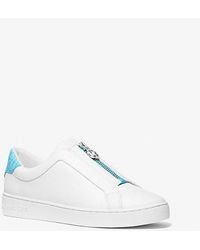 Michael Kors - Keaton Leather Zip-up Trainers - Lyst