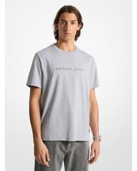 Michael Kors - Mk Logo Embossed Cotton T-Shirt - Lyst