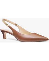 MICHAEL Michael Kors - Mk Marcia Leather Slingback Pump - Lyst