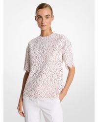 Michael Kors - Oversize Floral Lace Top - Lyst