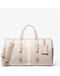 Michael Kors - Bedford Travel Extra-Large Signature Logo Stripe Weekender Bag - Lyst