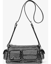 MICHAEL Michael Kors - Mk Petit Sac Porté Épaule Dakota En Daim Clouté - Lyst