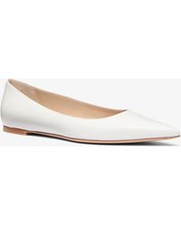 Michael Kors - Mk Renata Leather Skimmer Flats - Lyst