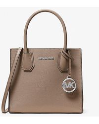 Michael Kors - Mercer Medium Pebbled Leather Crossbody Bag - Lyst