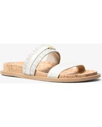 MICHAEL Michael Kors - Mk Mandy Signature Logo Flat Sandal - Lyst
