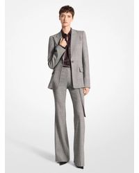 Michael Kors - Mk Georgina Glen Plaid Stretch Wool Flannel Blazer - Lyst