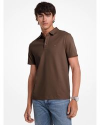 Michael Kors - Mk Embroidered Logo Cotton Polo Shirt - Lyst