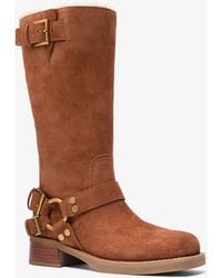MICHAEL Michael Kors - Mk Botte De Moto Crosby En Daim - Lyst