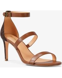 Michael Kors Outlet - Mk Koda Signature Logo Sandal - Lyst
