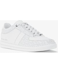 Michael Kors - Brady Signature Logo And Leather Sneaker - Lyst