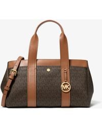 MICHAEL Michael Kors - Mk Foster Small Signature Logo Satchel - Lyst