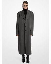 Michael Kors - Covert Twill Wool Slouch Coat - Lyst