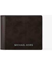 Michael Kors - Mk Mason Suede Billfold Wallet - Lyst