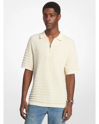 Michael Kors - Textured Sweater Zip Polo - Lyst