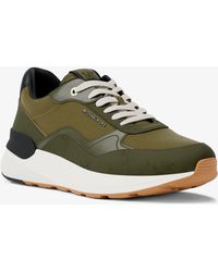 Michael Kors - Mk Trevor Leather And Corded Twill Trainer - Lyst