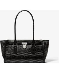 MICHAEL Michael Kors - Mk Hamilton Moderne Small Grommeted Leather Satchel - Lyst