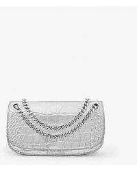 Michael Kors - Christie Mini Crocodile Embossed Leather Envelope Bag - Lyst