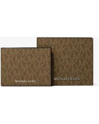 Michael Kors - Mk Harrison Logo Billfold Wallet With Passcase - Lyst